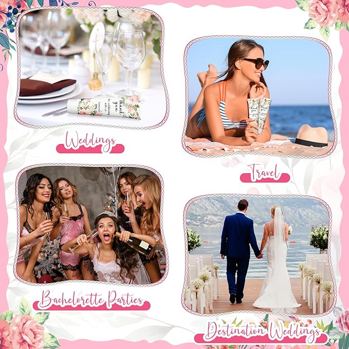 36 Pcs Sunscreen for Wedding Favors SPF 30 Wedding Mini Sunscreen Lotion 1 oz Travel Sunscreen Bulk Bridal Shower Favors Gifts for Wedding Guest Gifts Party Supplies (Flower)