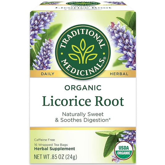 Traditional Medicinals Organic Licorice Root Herbal Tea, 16 Count