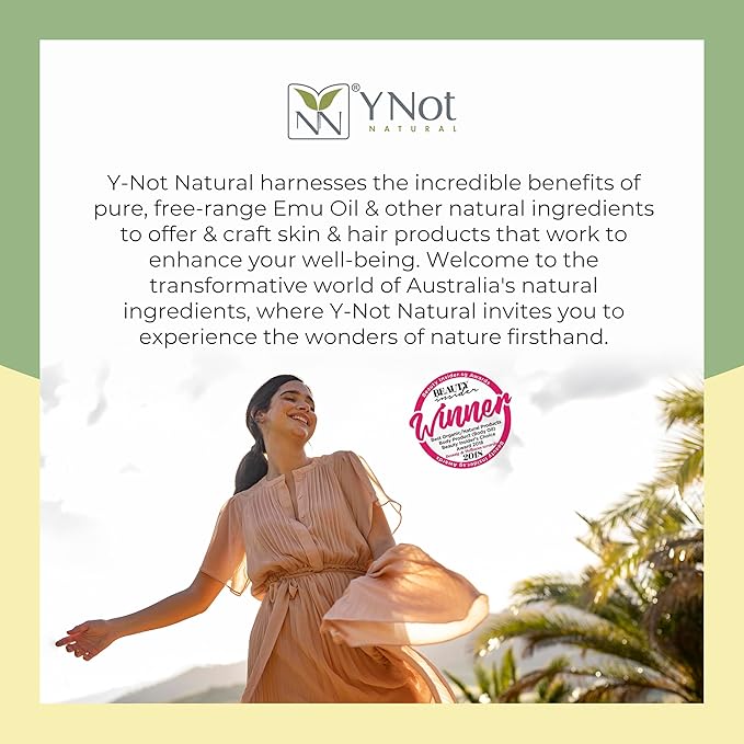 Emu Oil Skin Moisturizer - Scalp, Hair, Face, Body & Nail Moisturizer with Omega 3, 6, 9, Vitamins, & Minerals - Body & Face Serum for Fine Lines, Stretch Marks, Dry Lips & Cuticles - 200mL, Unscented