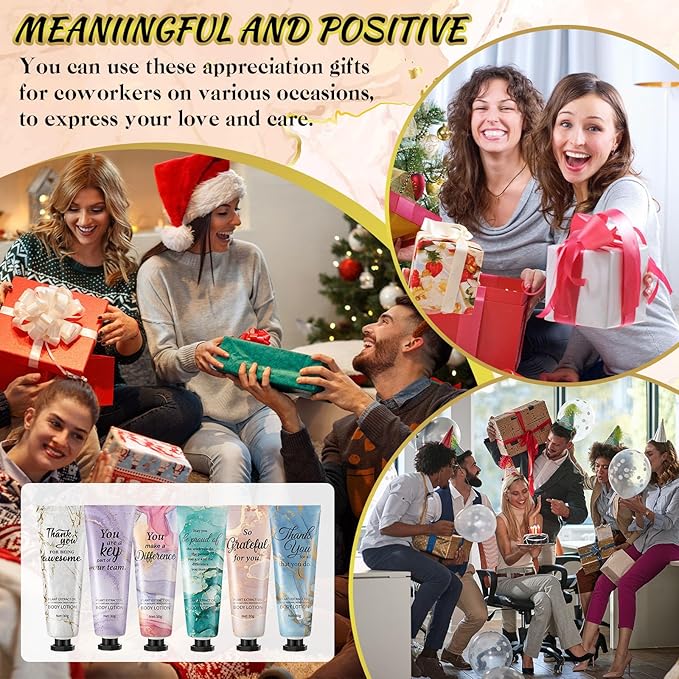 24pcs Mini Body Lotion Bulk Employee Appreciation Gifts in Bulk Mother's Day Travel Size Body Lotion Thank You Inspirational Gifts for Coworker Employees Team Women Moisturizing Staff