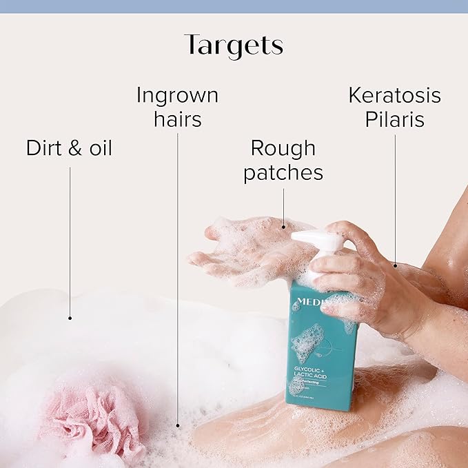 Medix 5.5 Anti Aging Skin Care 3PC Set, Retinol Body Cream + Exfoliating AHA Glycolic Acid Foaming Face & Body Wash + Vitamin F Booster Serum, Wash + Treat + Hydrate Skincare Set