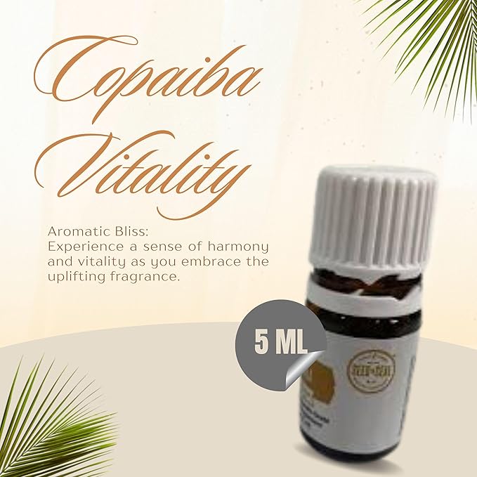 Young Living Copaiba Vitality Essential Oil – 100% Pure, Dietary Use, Mild & Earthy Flavor, 5ml