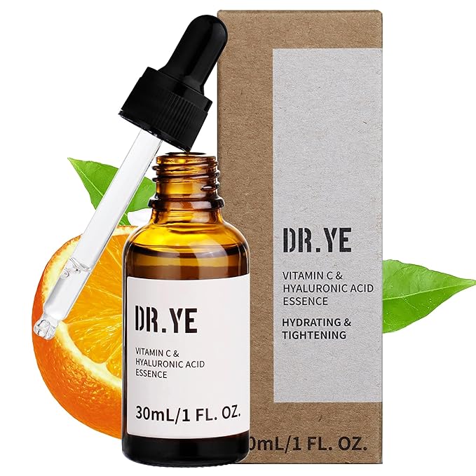 Vitamin C Serum for Face with Hyaluronic Acid, Hydrating & Tightening, Dual Vitamin C with Vitamin E & Pro-Xylane, For All Skin Types, 1fl oz Tawny Dropper Bottle