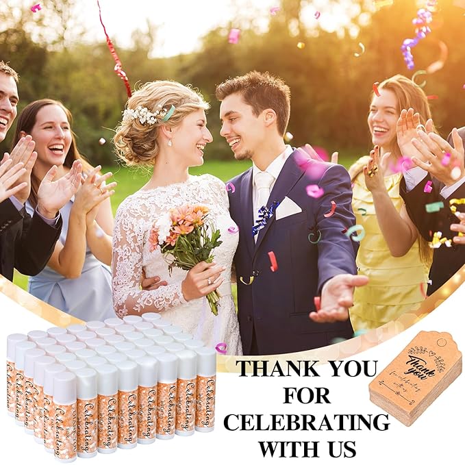 50 Set Wedding Party Lip Balm Bags