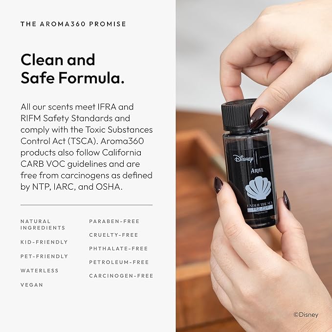 Aroma360 | Disney Under The Sea Pro-Pod Fragrance Oil Blend | The Little Mermaid | Princess Ariel | Luxury Essential Oil | Aromatherapy Scent Diffuser Oil | Bergamot, Ivy and Ocean 1.7 fl oz, 50 mL