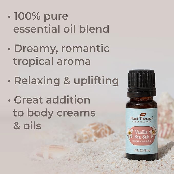 Plant Therapy Vanilla Sea Salt Essential Oil Blend 10 mL (1/3 oz) 100% Pure, Undiluted, Natural Aromatherapy