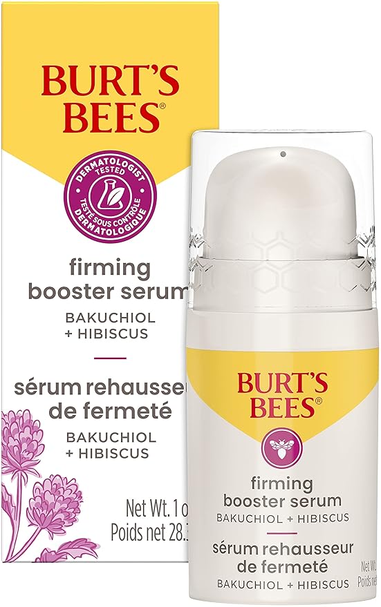Burt's Bees Firming Collagen Face Serum, Mothers Day Gifts, Natural Origin Retinol Alternative Improves Skin Texture & Supports Anti-Aging, with Bakuchiol, Lightweight - Firming Booster (1 oz)
