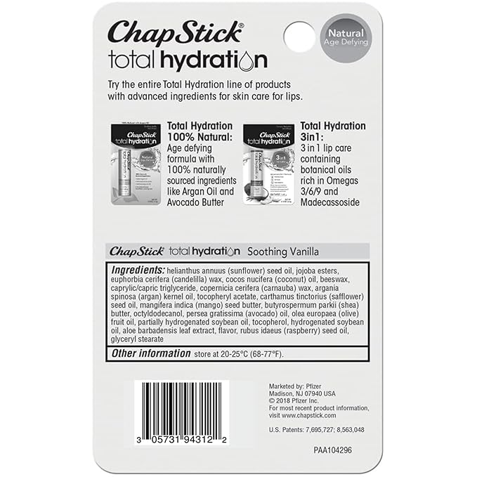 ChapStick Total Hydration Lip Care Soothing Vanilla