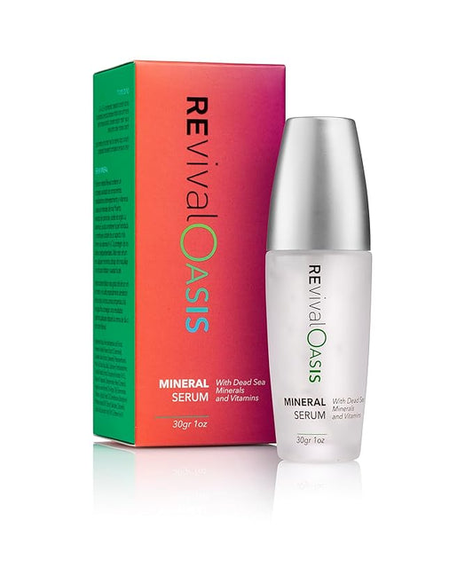 Revival Oasis Mineral Serum - With Dead Sea Minerals & Vitamins E | Naturally Firming with Vitamins A & C | 30 gm/ 1 oz