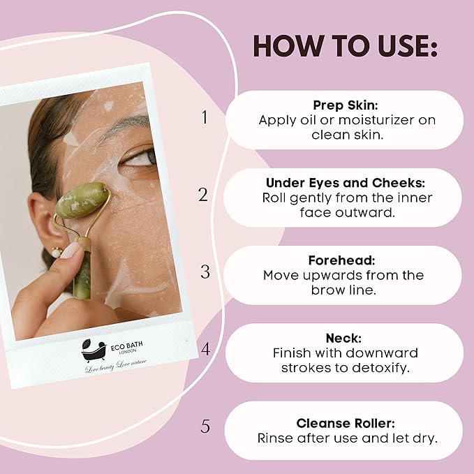 Jade Face Roller - Smooth End