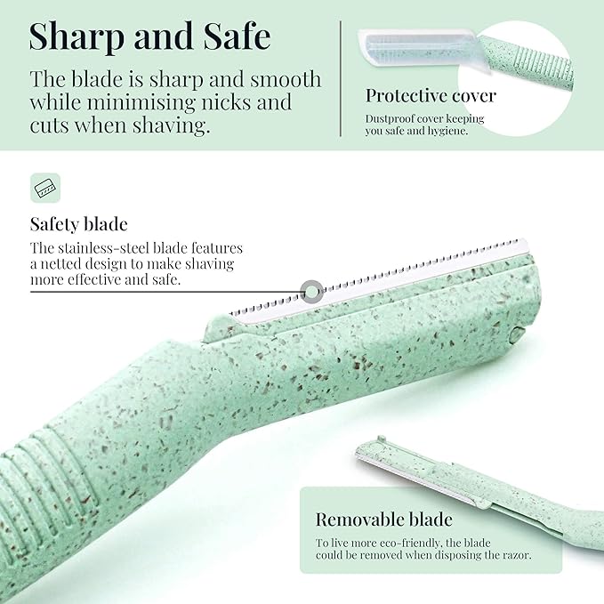 ennva Eyebrow & Facial Hair Razor | Multipurpose Dermaplane Trimmer | Disposable Blades - 12pcs