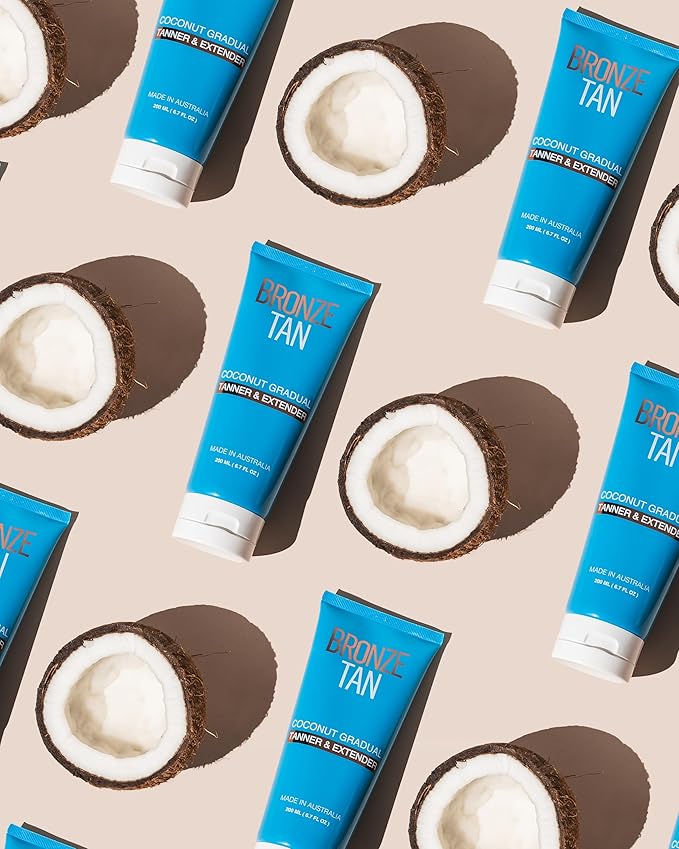 Bronze Tan Gradual Self Tanner Lotion & Tan Extender - Coconut Scented - Aloe Vera & Vitamin E Enriched - Streak-Free Nourishing Sunless Tanning Lotion (200ml)