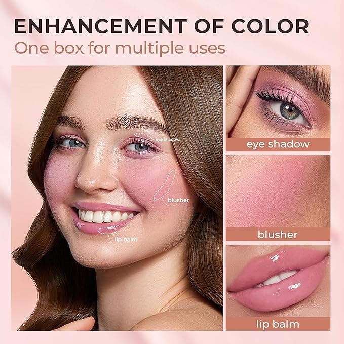 Black Cream Blush, Color Changing Blush For Cheeks & Lips Balm Tint Black Clear Color Change pH Magic Waterproof Gel Cheek Blendable Multi-Use Balm