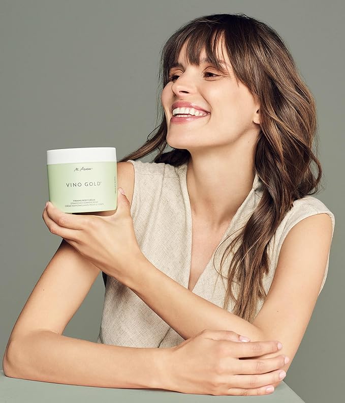 M. Asam VINO GOLD Firming Body Cream (16.9 Fl Oz)- anti-aging body care for smooth skin, lotion for women with aloe vera, cocoa butter, caffeine, vitamin E & vitamin B3, vegan personal skin care.