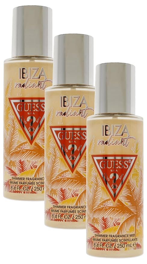 GUESS Ibiza Radiant Shimmer Fragrance Mist Women 8.4 oz (Pack of 3)