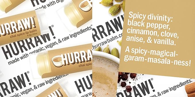 Hurraw! Chai Spice, Green Tea, Coffee Palm