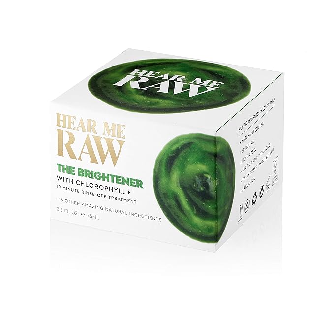 The Brightener with CHLOROPHYLL+ | 10 Minute Plant-Based Rinse-Off Facial Mask for Firmer, Brighter, and Younger-looking Skin | Reduces Fine Lines and Wrinkles | Travel Size (0.5 Oz)