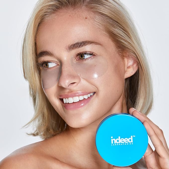 Indeed Labs Snoxin II Under Eye Patches - Argireline & Niacinamide Reduce Dark Circles, Puffy Eyes, Undereye Bags, Wrinkles - Biodegradable Hydrogel Under Eye Patches for Fine Lines & Crows Feet