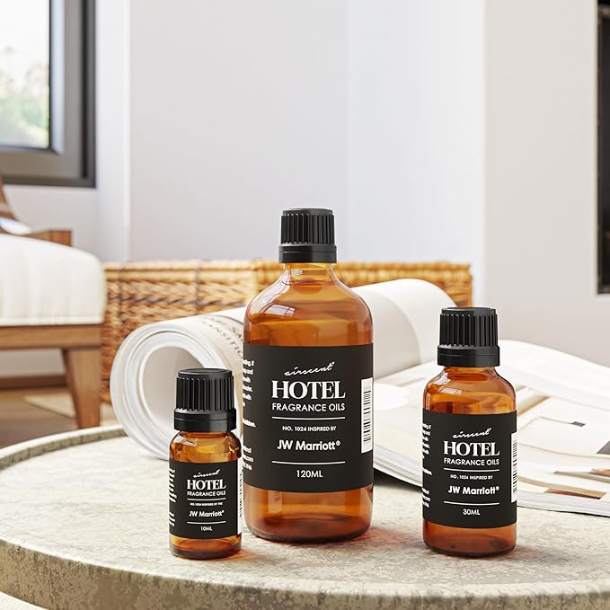 AirScent Hotel Diffuser Oil Inspired by The JW Marriott's Oud Safir Scent - Fragrance Oil No. 1024 for Ultrasonic and Waterless Diffusers and Crafting - 30 ml, 1 fl oz Glass Bottle with Dropper