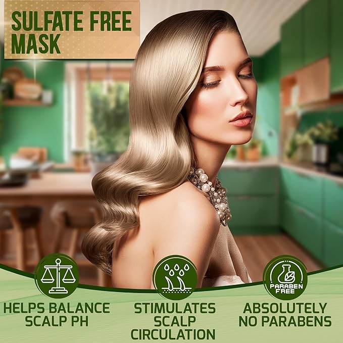 Tea Tree Oil Hair Mask - Conditioner and Deep Moisturizer Treatment for Dry Damaged Hair - With Hydrating Protein for Advanced Repair - Soothing for Itchy Scalps and Dandruff