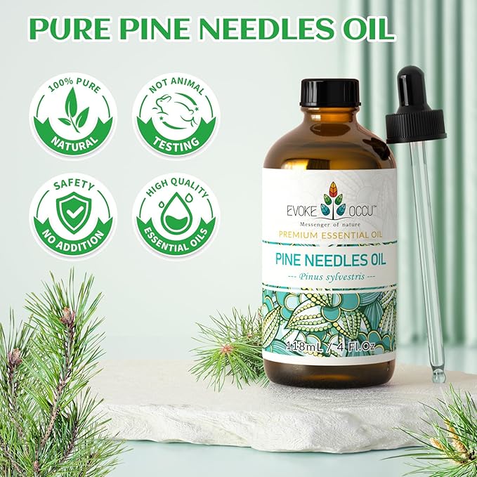 EVOKE OCCU Pine Essential Oil for Home Diffuser Fragrance DIY Candle Soap Making - 4 FL Oz
