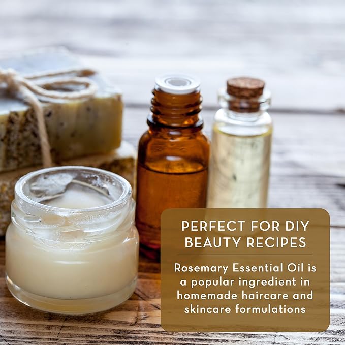 Pure Body Naturals - 100% Pure Rosemary Essential Oil, Steam-Distilled for Aromatherapy, Scalp Massage & DIY Blends, 4 fl oz