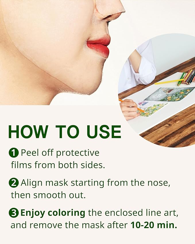 Art Fit Moisture Lifting Mask Sheet - Korean Panthenol & Cica Elasiticity Facial Mask for Dry Skin - Bouncy & Glow Skin - Aroma Theraphy Skincare - 5 sheets