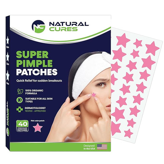 Star Pimple Patches for Face – Hydrocolloid Acne Patches for Quick Zit Relief And Blemishes, Invisible Spot Stickers That Stay All Night, Gentle for All Skin Types, Oil-Free (40 Count)