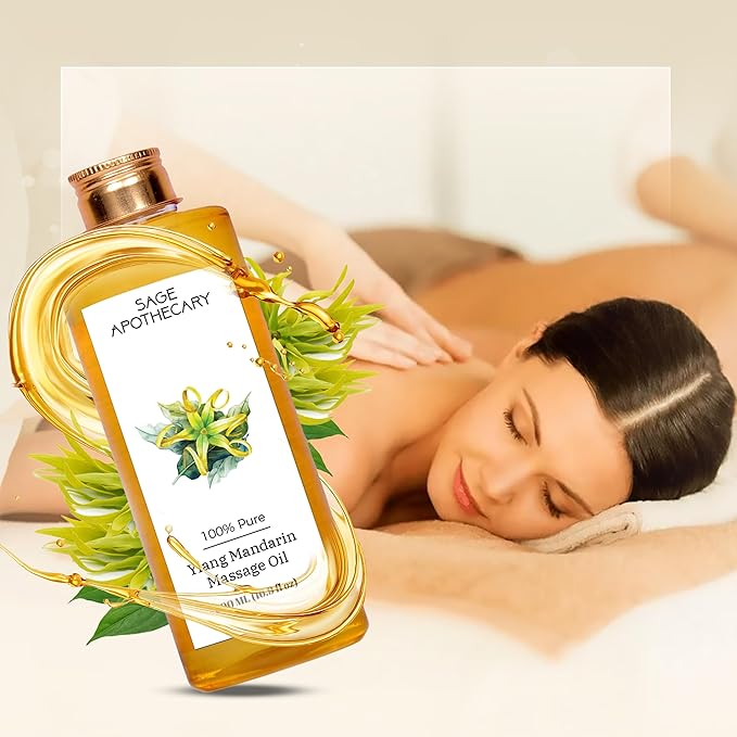 Ylang & Mandarin Massage Oil for Relaxed & Replenished Skin | No Parabens & Sulphates | Cruelty Free & Vegan Pure Natural Ingredients 500 ml