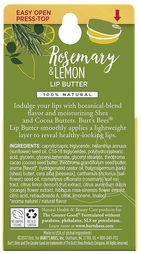 Burts Bees Rosemary and Lemon Lip oz
