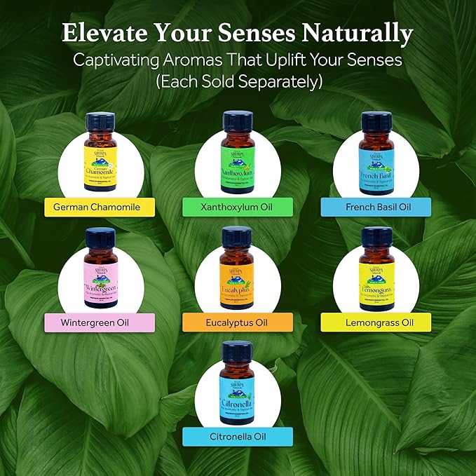 Pure and Natural Citronella Essential Oil by Sherpa Botanicals -100% Pure & Natural Oils -Ideal for Aromatherapy, Diffusers, Massage Oil - Vibrant & Fresh Aroma for Wellness- Vegan, Paraben-Free, 15mL