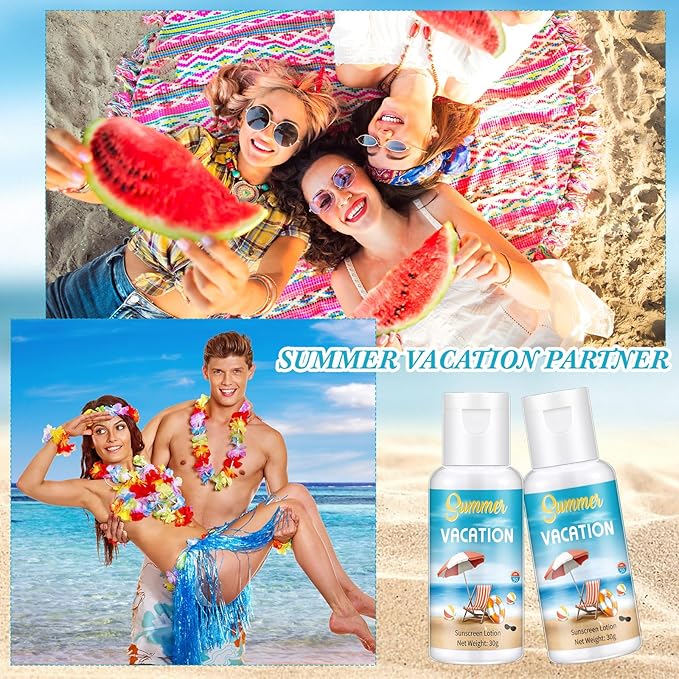 6 Pcs Wedding Sunscreen Bulk Travel Size Sunscreen SPF 50 Mini Sunscreen with Zinc Oxide Titanium Dioxide for Wedding Party Gifts(Summer Vacation)