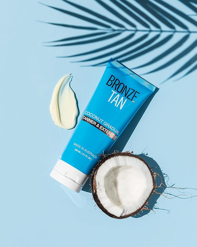 Bronze Tan Gradual Self Tanner Lotion & Tan Extender - Coconut Scented - Aloe Vera & Vitamin E Enriched - Streak-Free Nourishing Sunless Tanning Lotion (200ml)