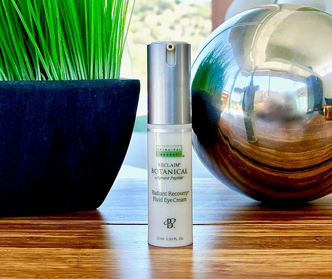 Principal Secret reclaim BOTANICAL Anti-Aging Radiant Recovery Fluid Eye Cream Plant Based Retinol, Argireline, Squalane, Peptides, Ceramides Hyaluronic Acid for Dark Circles & Wrinkles 0.5oz