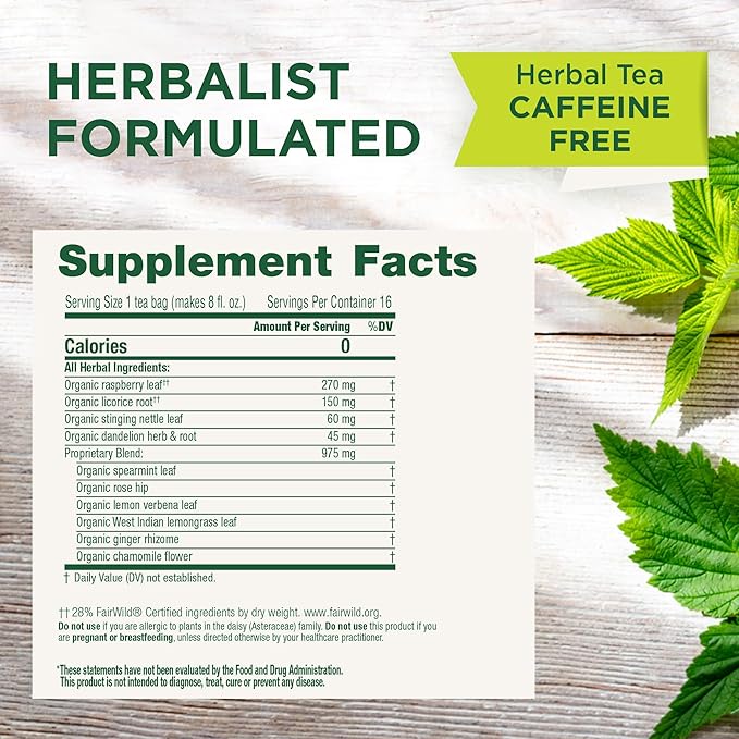 Traditional Medicinals Tea, Organic Healthy Cycle, Supports Healthy Menstrual Cycles, 16 Tea Bags