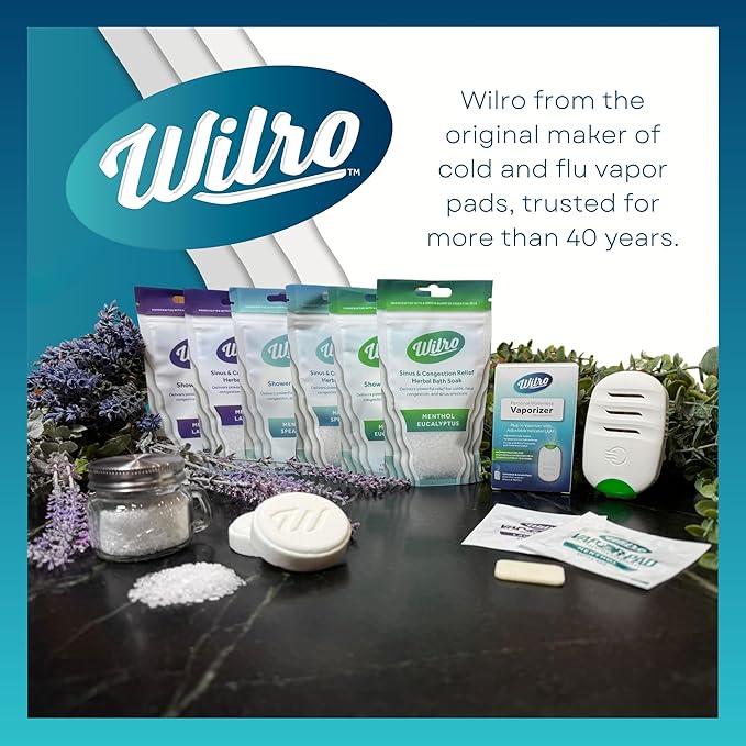 Wilro Soothing, Aromatic Bath Salts, 3 Pack, Menthol Spearmint (Menthol Spearmint)