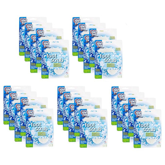 HartFelt Foot Exfoliating Sponge | Chemical-Free Foot Scrubbers for Smooth & Soft Feet | Gentle Sponge Pad for Callus Removal, Dead Skin & Cleansing | Made in USA - 25 Count