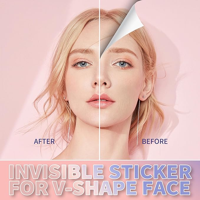 120Pcs Face Tape, Face Lifting Tape Invisible, V-face Lifting Invisible Adhesive Tape, Face Neck Lifting Tape for Face, Neck, Jowls, Eyes Sagging Skin, Wrinkles & Double Chin