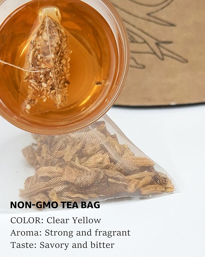 DAJUNGHEON Balloon Flower (1.0oz)1.5g x 20 Tea Bags, Premium Authentic Korean Herbal Tea Hot Cold Caffeine-Free Crafted Pure Dried source Roasted Traditional Oriental Sweet Savory Soothing Refreshing well-being Daily Drinks 4 Seasons