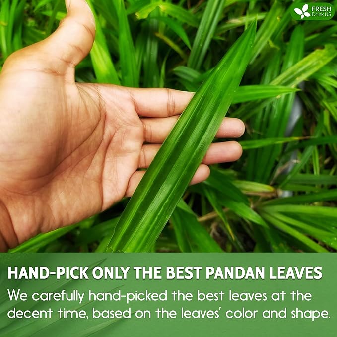FreshDrinkUS, Premium 1.3oz Pandan Leaf Powder, 100% Natural and Pure from Pandan Dried Leaves, Emerald Pandan Powder, Green Food Coloring, No Additives, No Gluten, Vegan.