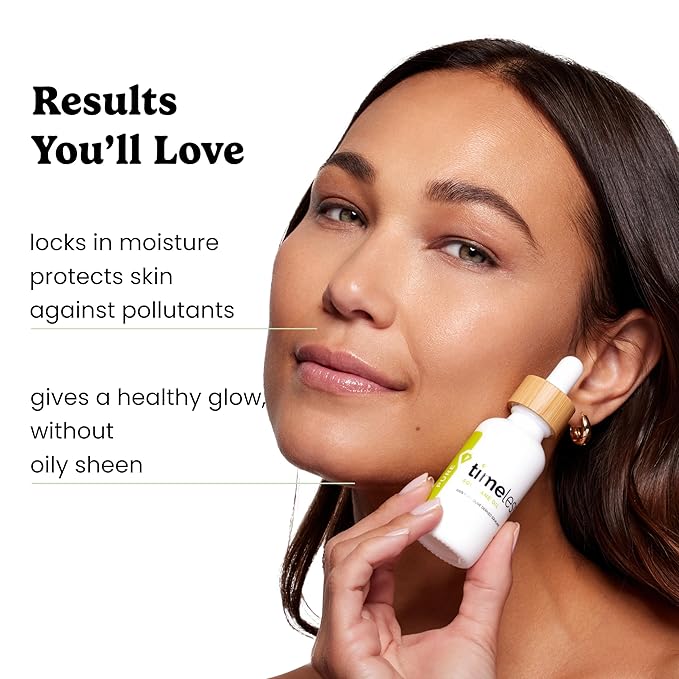 Timeless Skin Care Squalane Oil 100% Pure - Plant-Based Face Oil - Fragrance-Free - For Dry Skin - Moisturizing - 8 oz