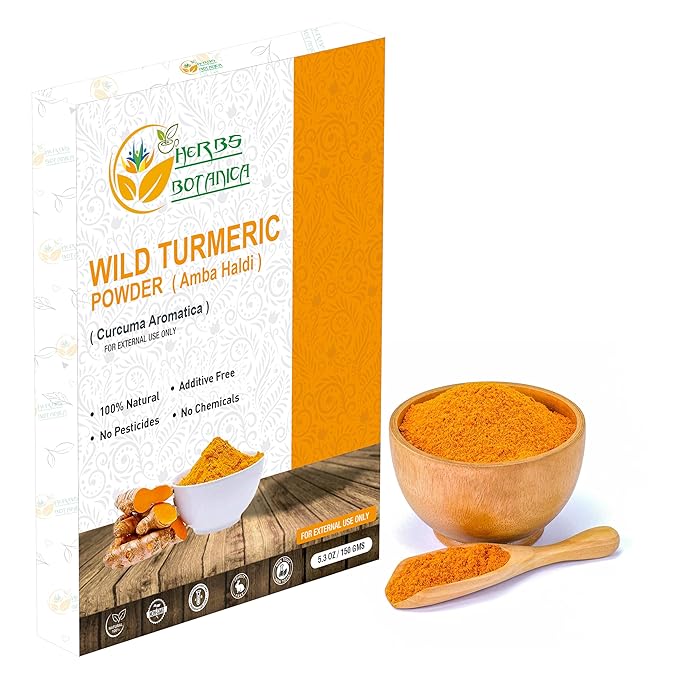 Wild Turmeric Powder 100% Pure Kasturi Turmeric for Face, Skin Care & DIY Beauty – Natural Powder for Acne, Dark Spots & Hyperpigmentation 5.3 oz Resealable Pack