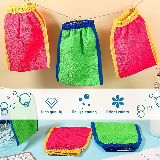 6 pcs exfoliating washcloth, korean