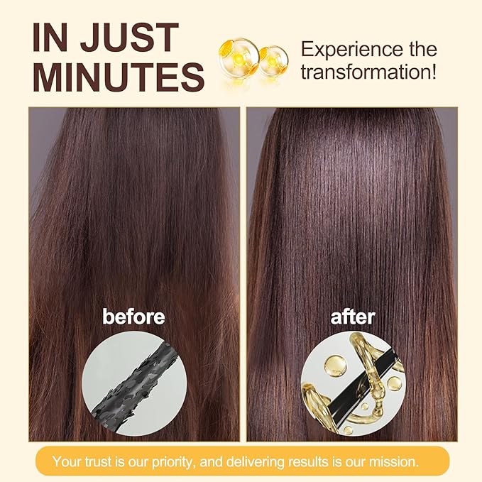Collagen+Keratin Hair Mask - Deep Repair for Damaged Hair with Argan Oil and Vitamin E - Hydrating Treatment for Dryness and Damage-500 ml (Refreshing), Yellow (16.9 Fl Oz (Pack of 1), Floral)