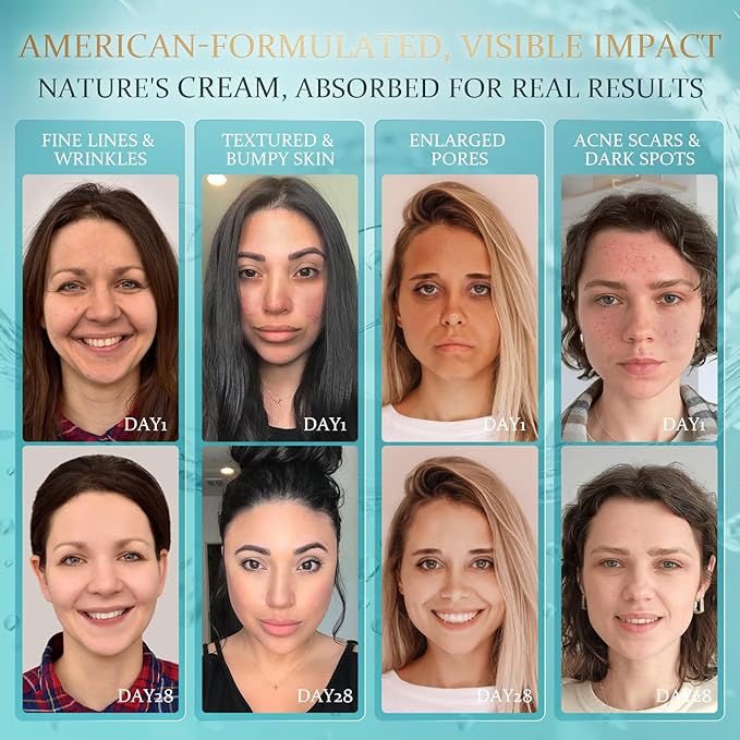 Anti-Aging Face Moisturizer - Daily Facial Moisturizing Cream Repair & Hydrate Natural Formula for Fine Lines & Wrinkles Hydrating Moisturizing, 1.7 Fl Oz