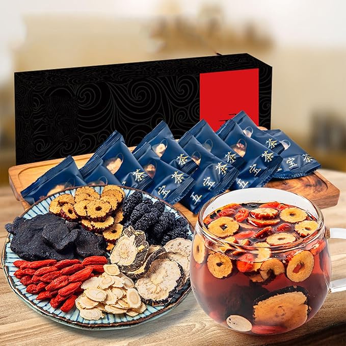 Formula Ginseng Treasure Tea, Kidney Tea Formula Ginseng Six Treasure Tea, Kidney Cleanse Tea, Organic Kidney Cleanse Herbal Tea, Kidney Tea (10pcs)