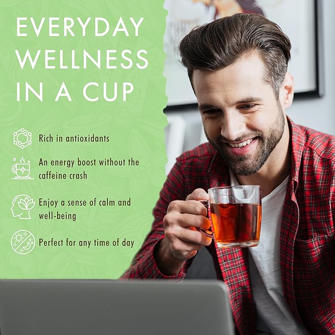 Hawaiian Natural Tea Organic Mamaki Mint Tea Blend - Caffeine Free Herbal Tea - Antioxidant-Rich, Calming, Wellness Tea for Bedtime, Anxiety & Stress - Gift for Tea Lovers - 120 Tea Bags