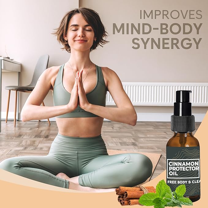 Massage Oil for Neck Massage, Muscles, Cupping, and Massage Tools. Aromatherapy Essential Oils and Herbal Extracts Cinnamon Protector Oil by Artemis Therapeutics