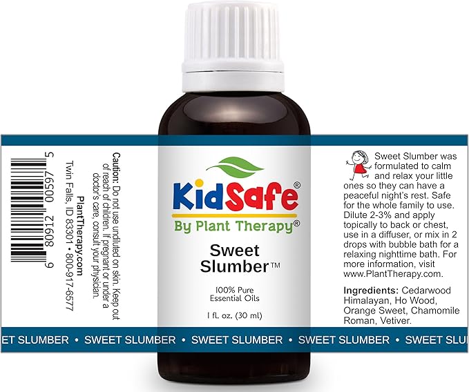 Plant Therapy KidSafe Sweet Slumber Essential Oil Blend 30 mL (1 oz) 100% Pure, Undiluted, Therapeutic Grade