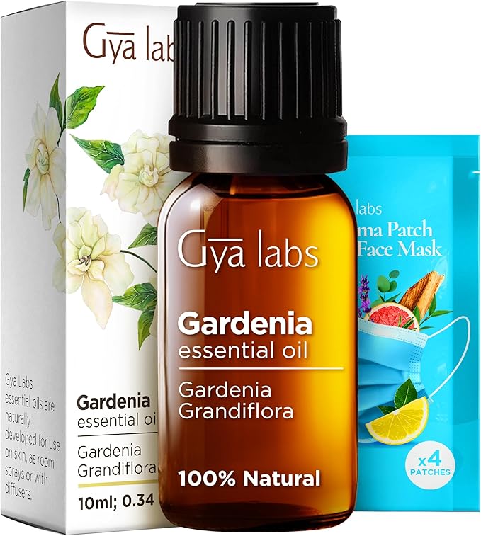 Gya Labs Gardenia Essential Oil for Diffuser - 0.34 Fl Oz - 100% Pure Natural Gardenia Oil for Skin, Aromatherapy & Candles Making Scent